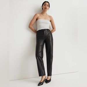 NWT Madewell x Aimee Song Black Faux Leather Pants